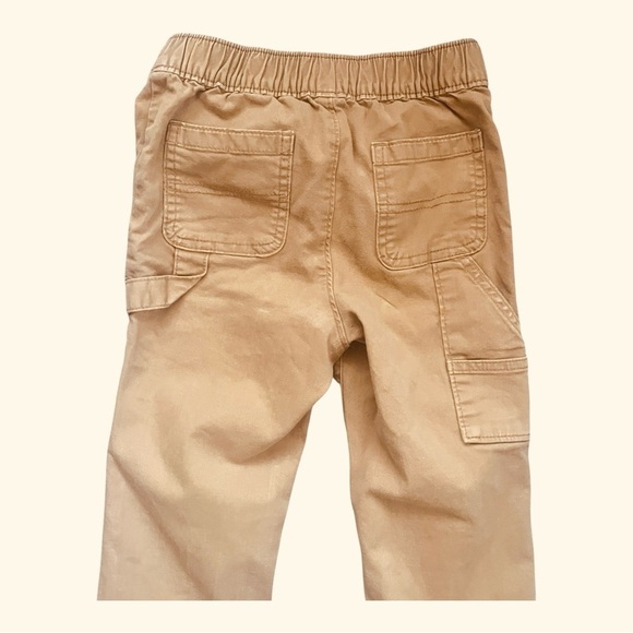 Old Navy casual straight canvas utility pants tan/ khaki boys 5 T pockets button - Picture 4 of 11